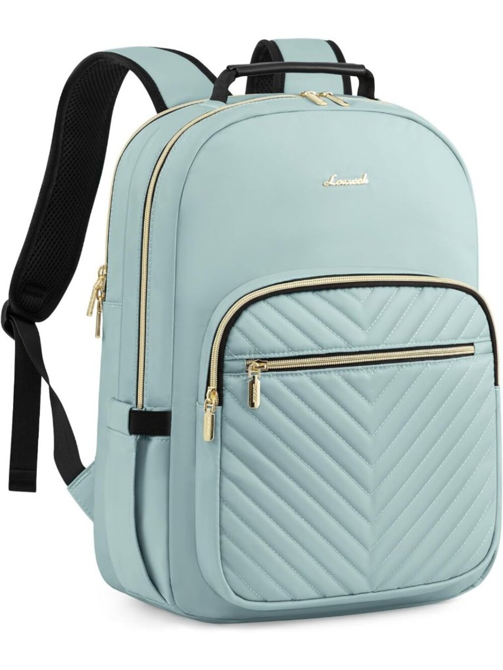 Stylish Mint Green Laptop Backpack for Women, 17" Computer Bag, Travel & School